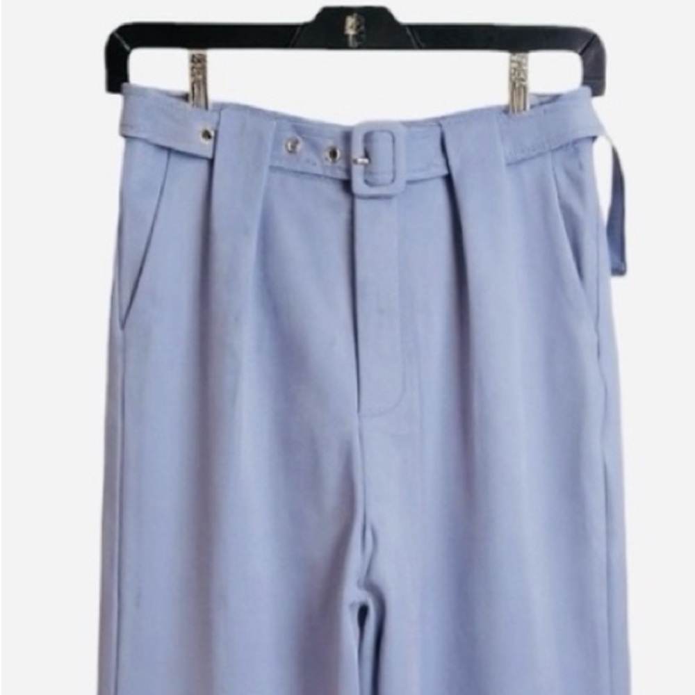 MISSGUIDED Blue High Waist Cigarette Trousers Women’s 6 Coastal Minimalist Pants - Picture 6 of 10